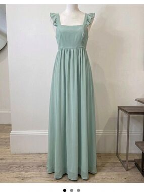 Show Me Your MuMu June Maxi Dress Silver Sage Crisp